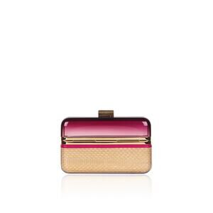 NIB Salvatore Ferragamo Macy Quarzo Evening Clutch Snake & Leather